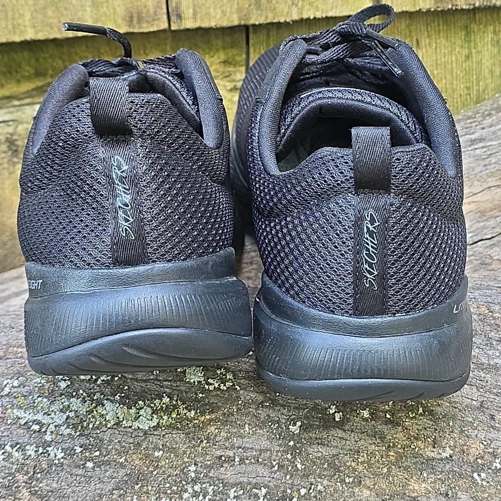 Skechers Flex Appeal Lite-weight Wide-fit US Size 9.5 13070W BBK